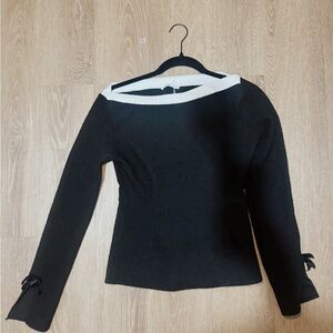 ZARA fitted black top S